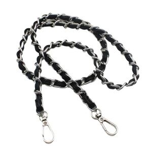 Black and Silver Chain Strap